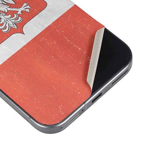 Poland Flag Distressed Google Pixel 9 Skin